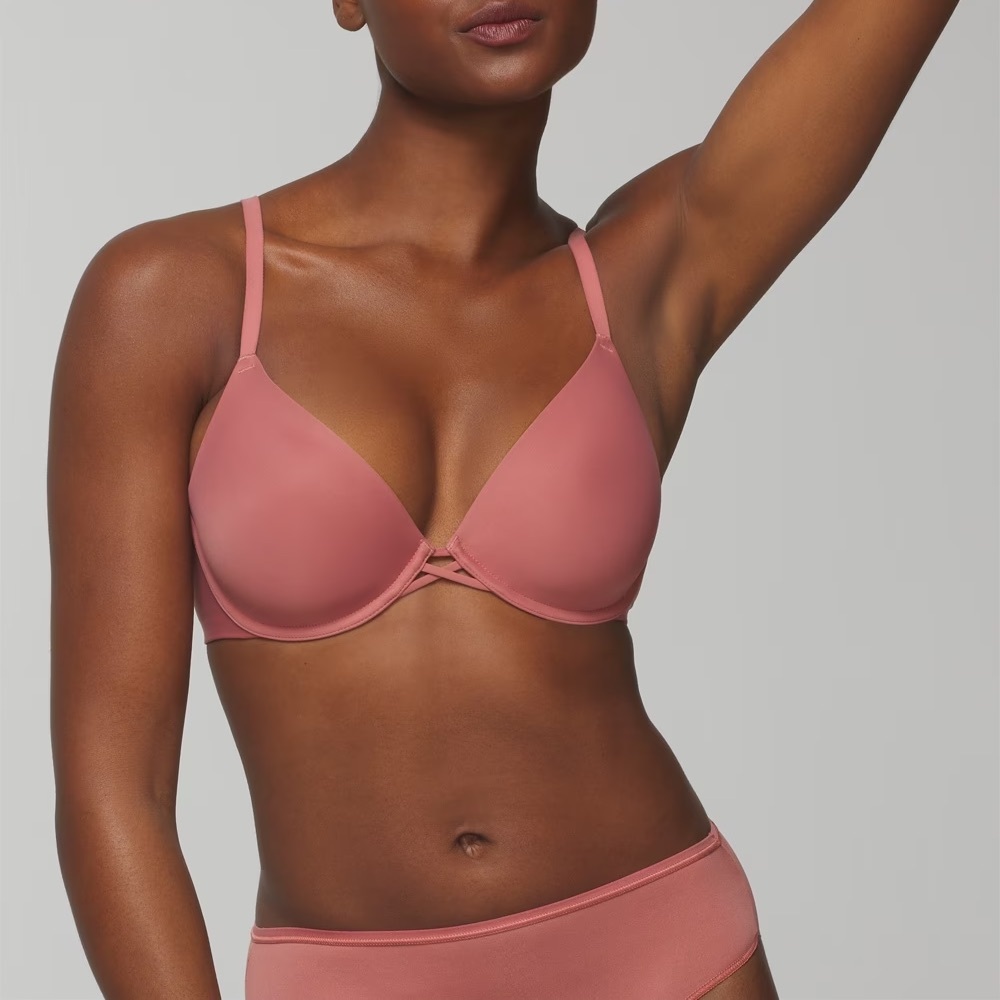 Soma Lightly Lined Plunge Underwire Bra in Clay Rose Size 36DDD